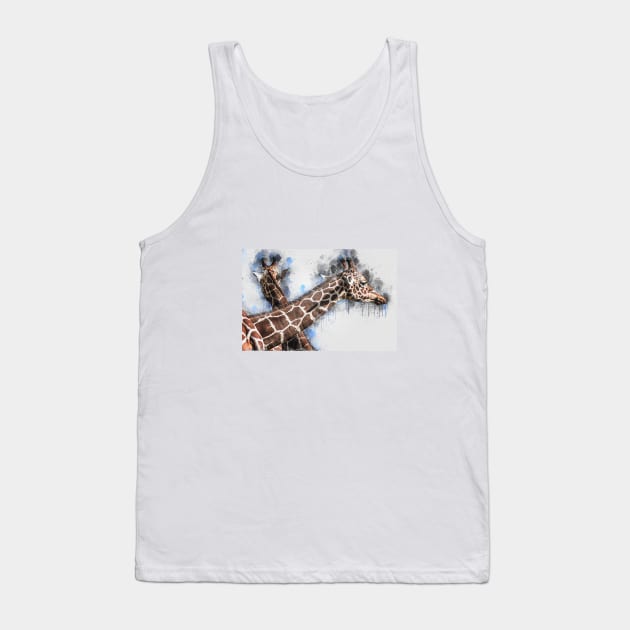 Giraffe Wild Animal Safari Africa Jungle_ Tank Top by Cubebox